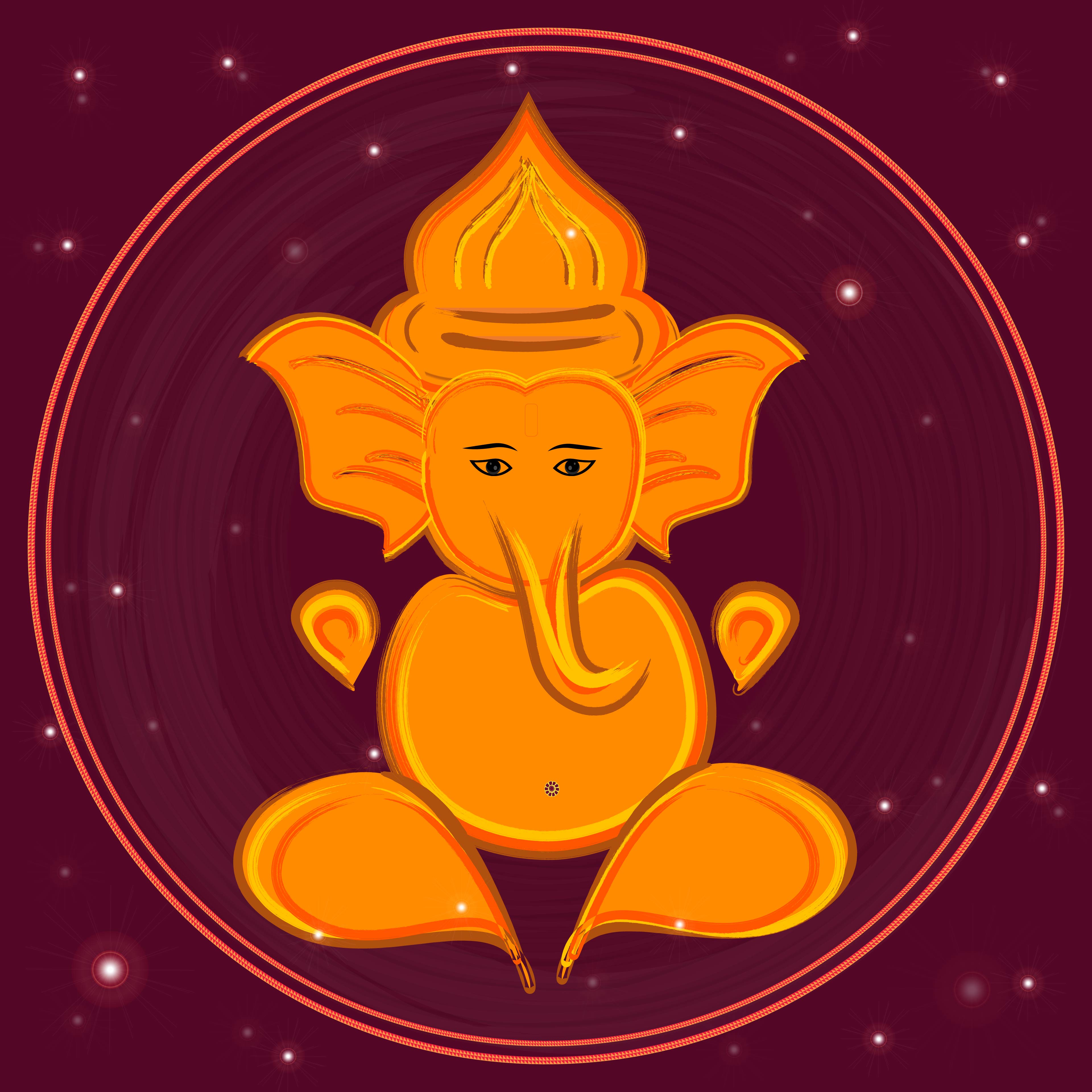 Creative vector illustration of Lord Ganesha. artistic background, Indian Festival