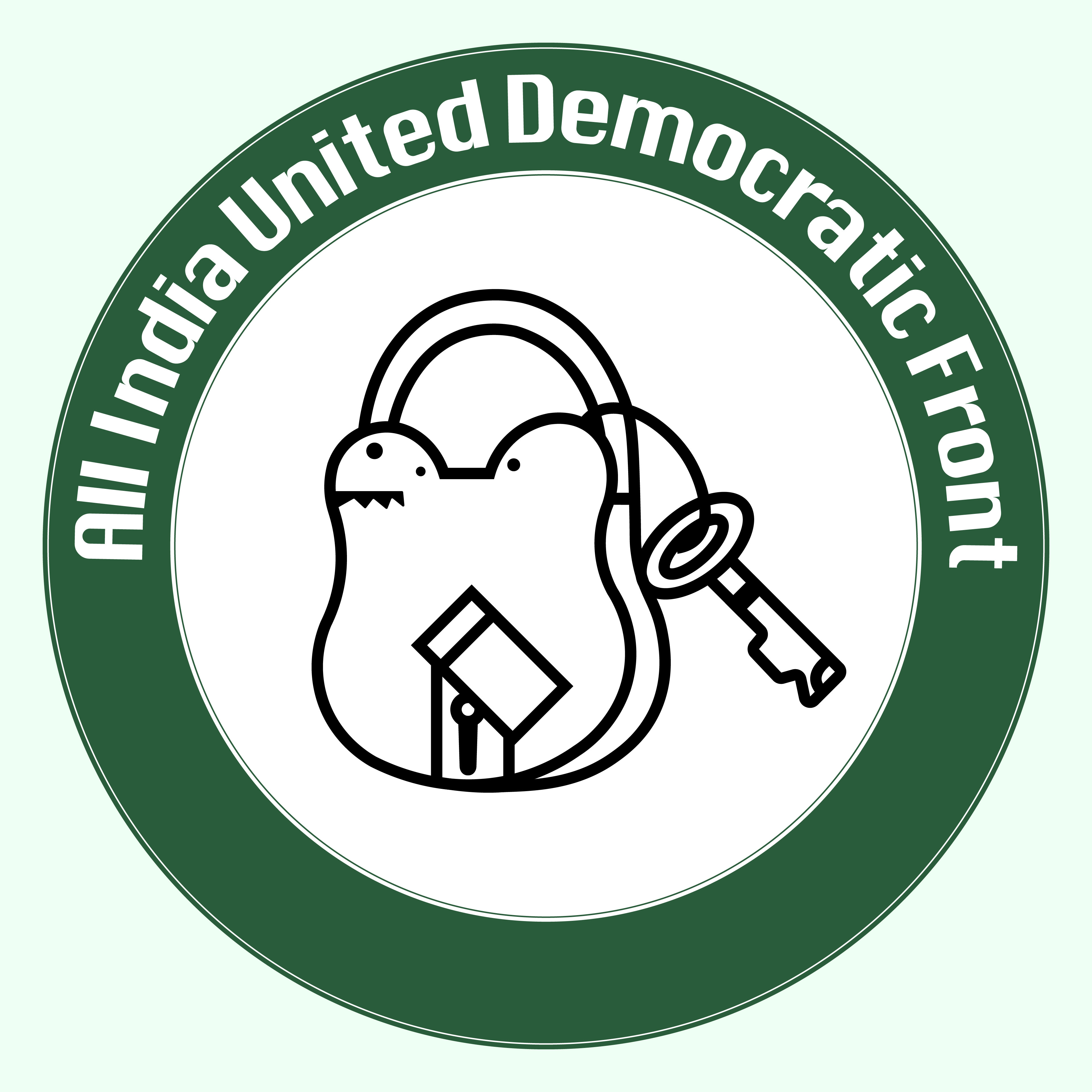 All India United Democratic Front logo, Lock and key symbol vector.