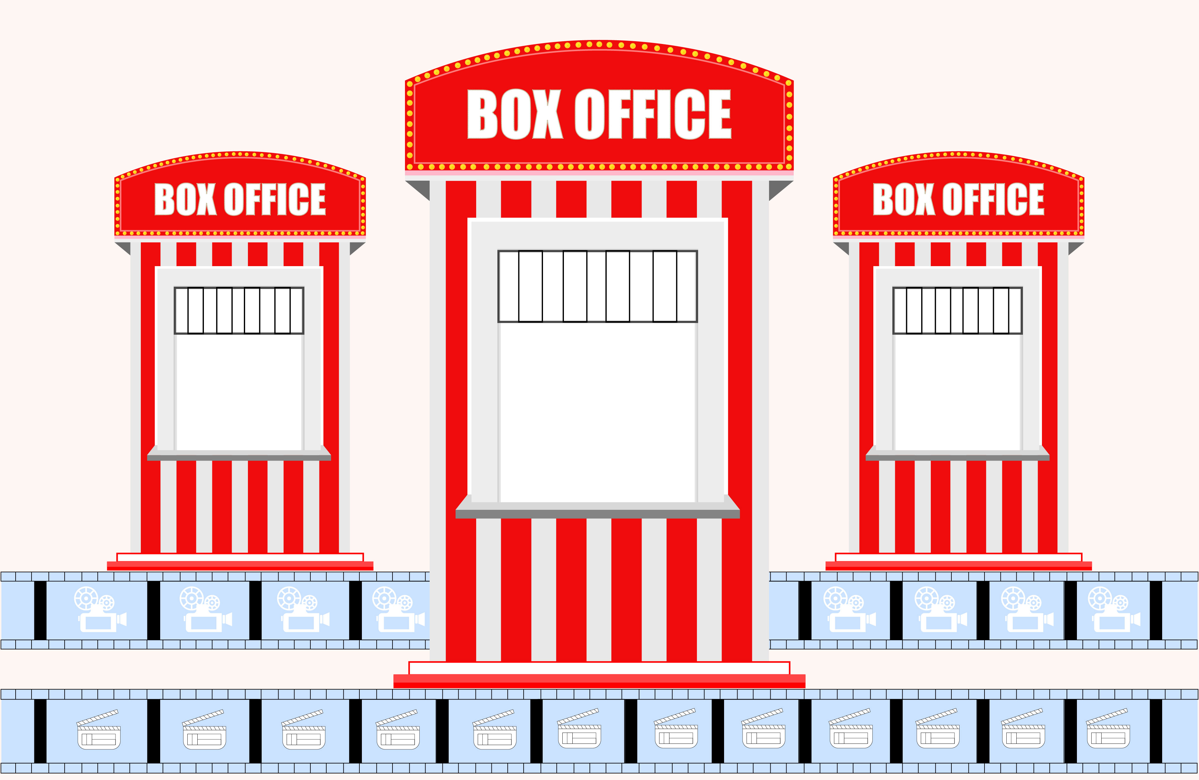 Ticket box office,Cinema, Theater, ticket booth illustration.