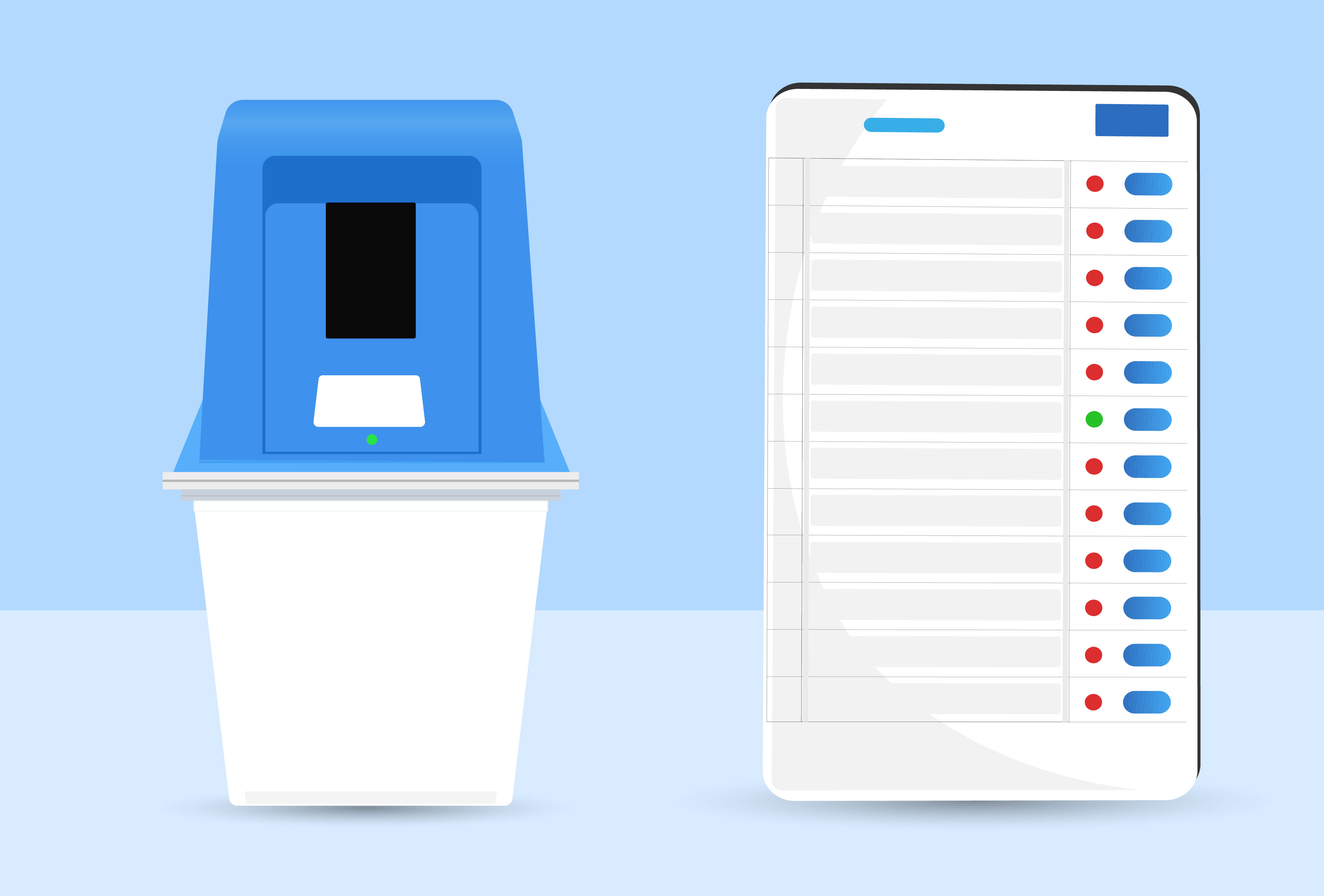 Electronic Voting Machine and VVPAT, Voting Equipments for voting election commission of india, india election.