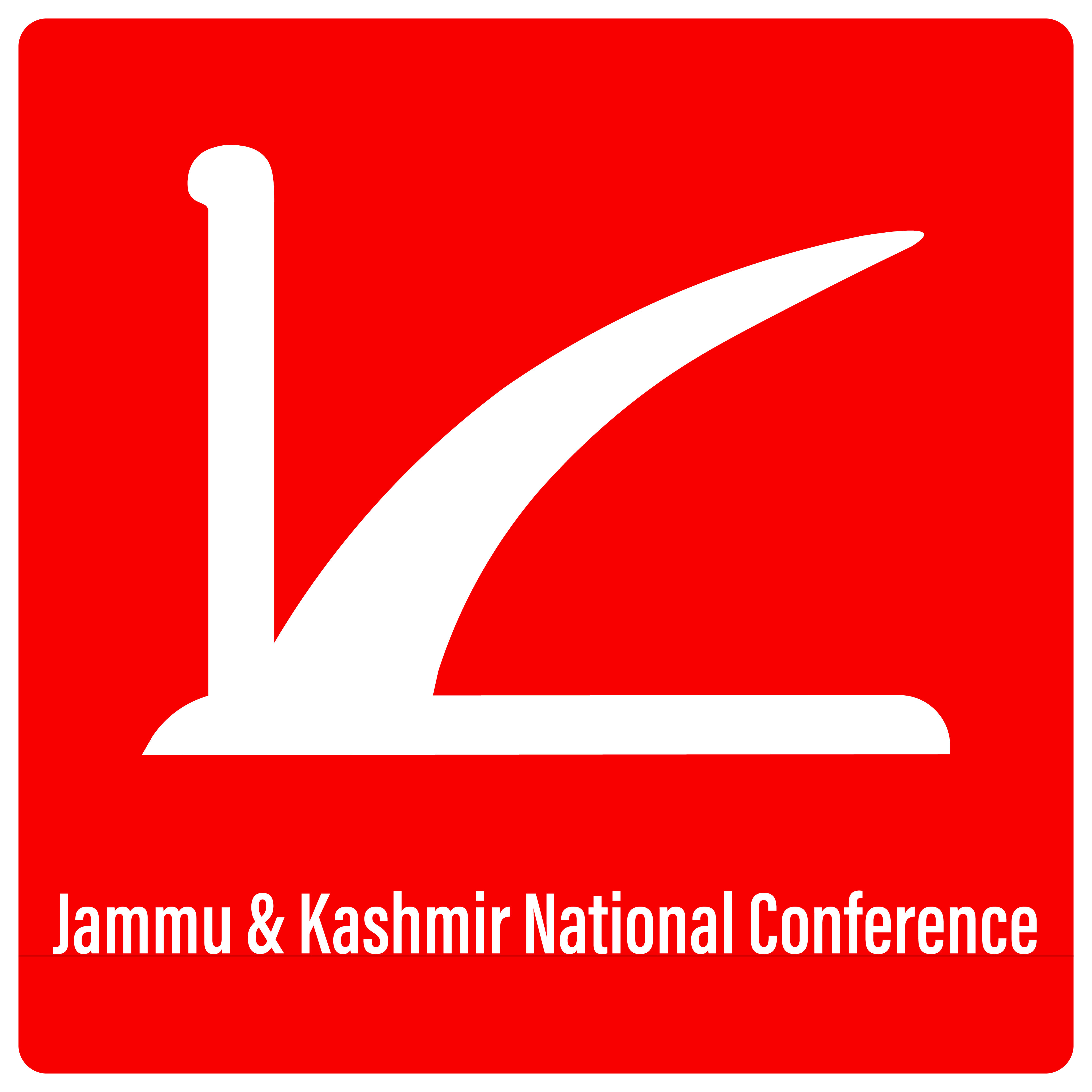 Jammu & Kashmir National Conference party, white Logo Symbol.