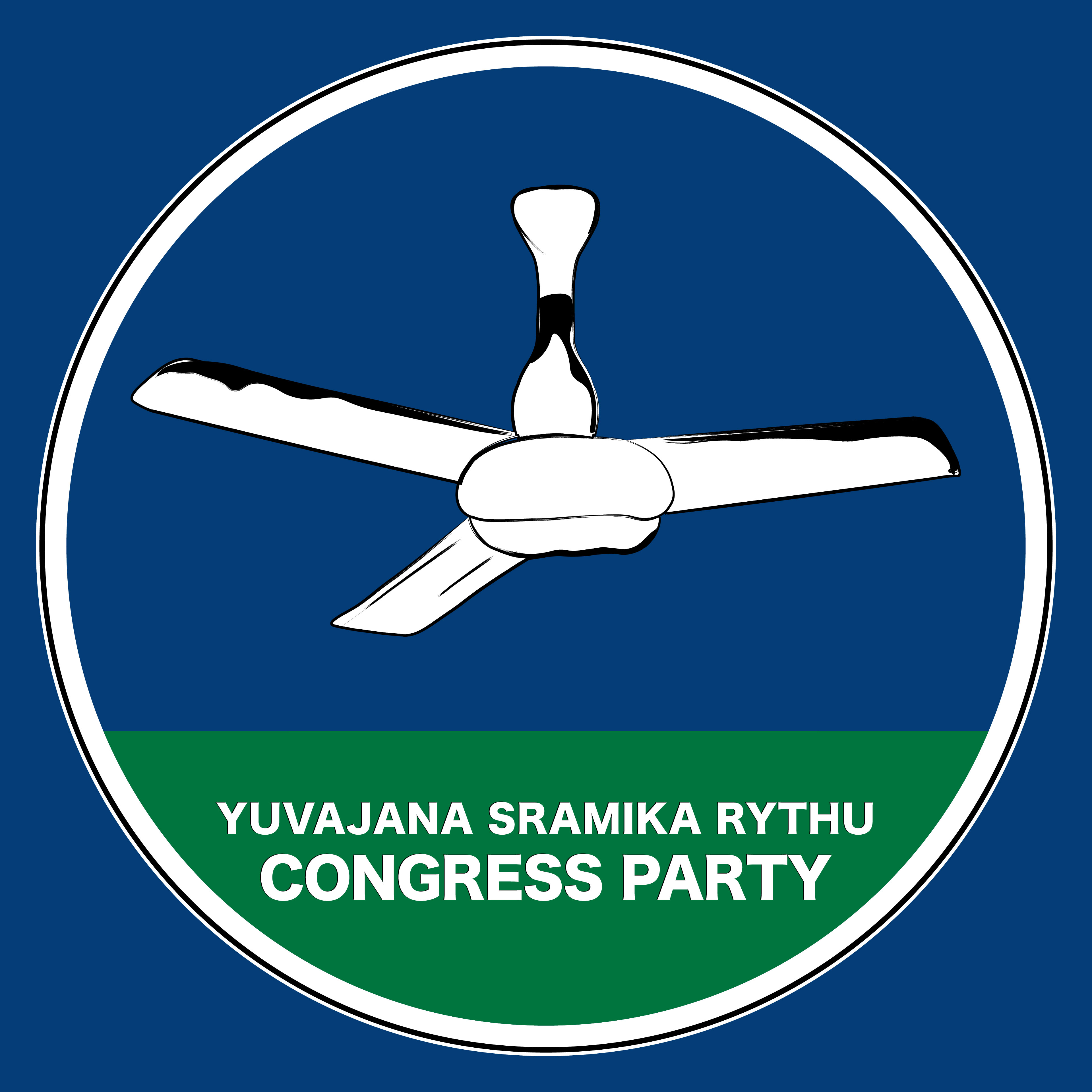 Yuvajana Sramika Rythu Congress Party Logo , fan symbol vector.